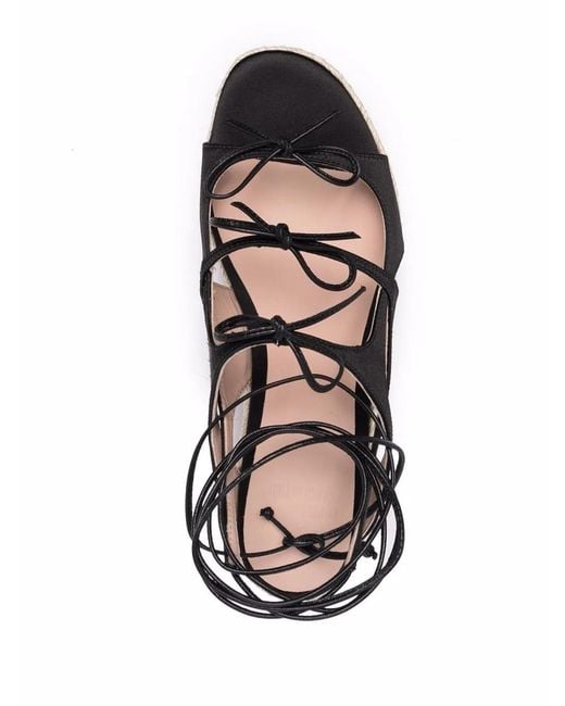 Scarosso Black X Paula Cademartori Leather Sandals
