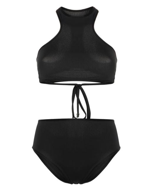 The Attico Bikini Met Mesh Vlakken in het Black