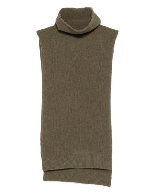 Christian Wijnants Green Turtleneck Sleeveless Top