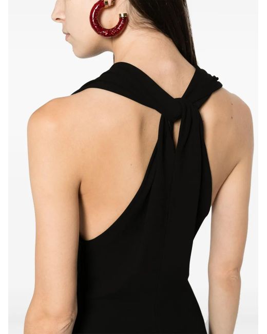Ferragamo Black Sleeveless Midi Dress