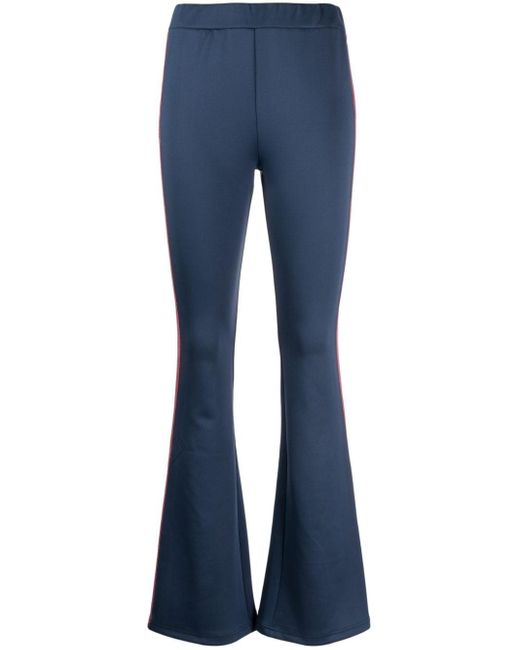 Izzue Blue Side-stripe High-waisted leggings
