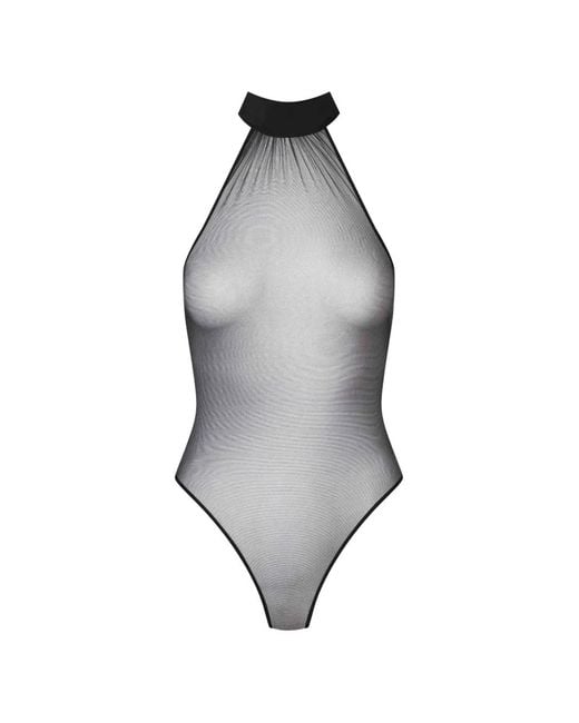 Scandale Gray Nuit Fauve Mesh Bodysuit