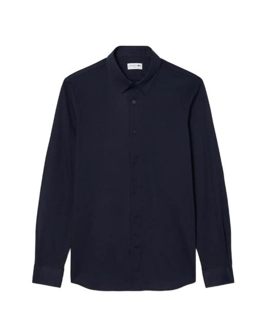 Lacoste Blue Long-Sleeve Button Shirt for men
