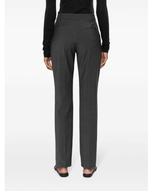 Claudie Pierlot Gray Crease-effect Tailored Trousers