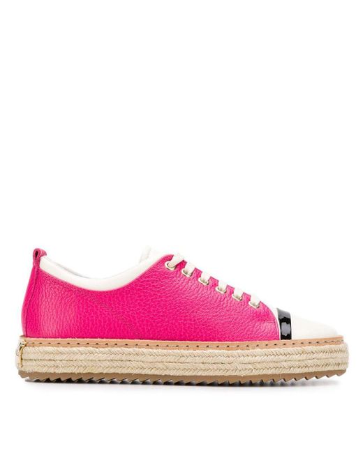 Lanvin Pink Lace-up Sneakers