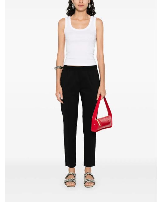 ERMANNO FIRENZE Black Straight-Leg Trousers