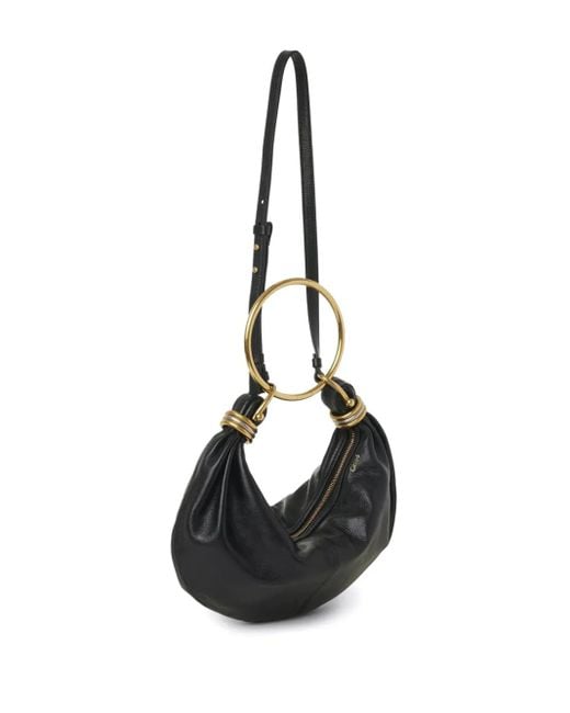 Chloé Black Bracelet Small Leather Hobo Bag