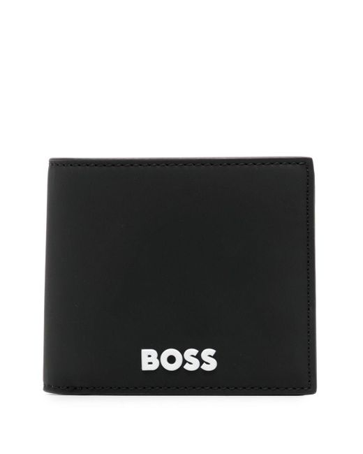 Portafoglio bi-fold goffrato di Boss in Black da Uomo