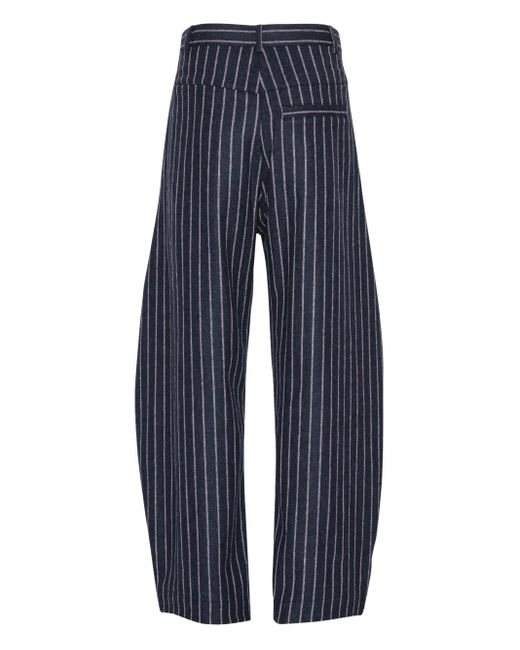 Henrik Vibskov Blue Shady Suiting Pinstripe Wide-Leg Trousers