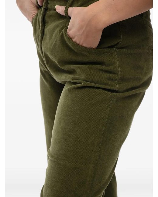 True Royal Green Corduroy Flared Trousers
