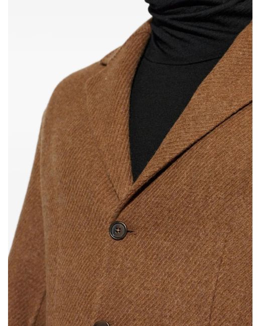 Jil Sander Brown Wool Coat With Single Vent for men