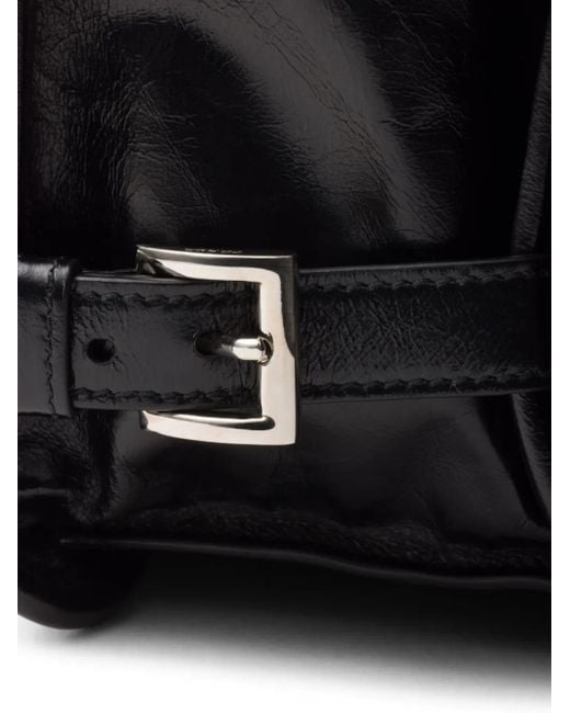 Prada Black Leather Shoulder Bag for men