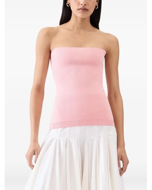 Jacquemus Pink Strapless Top