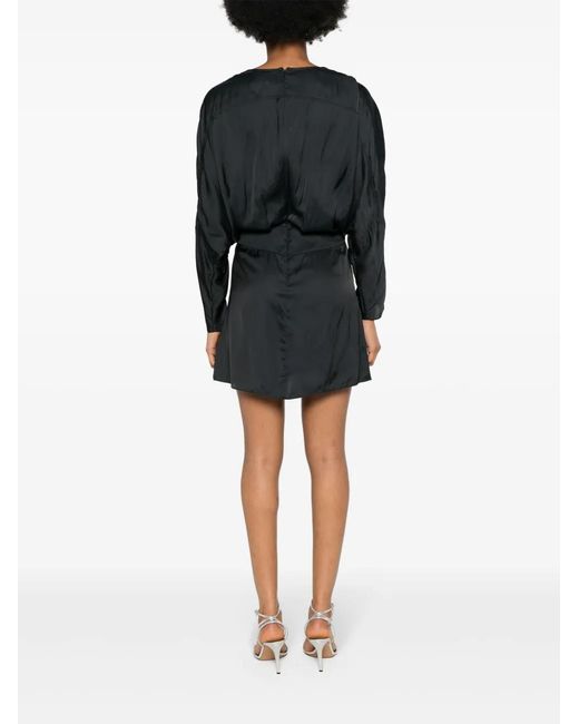 Zadig & Voltaire Black Rooth Satin Mini Dress