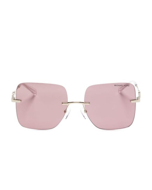 Michael Kors Pink Quebec Square-frame Sunglasses