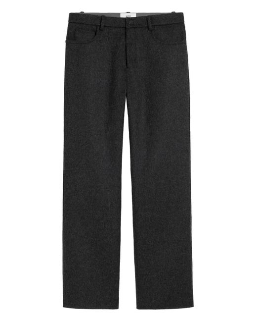 AMI Wollen Broek in het Black voor heren