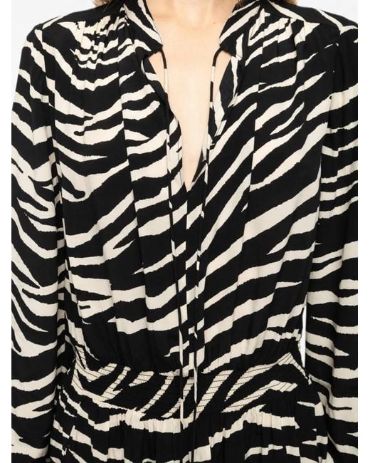Zadig & Voltaire Black Rayados Dress