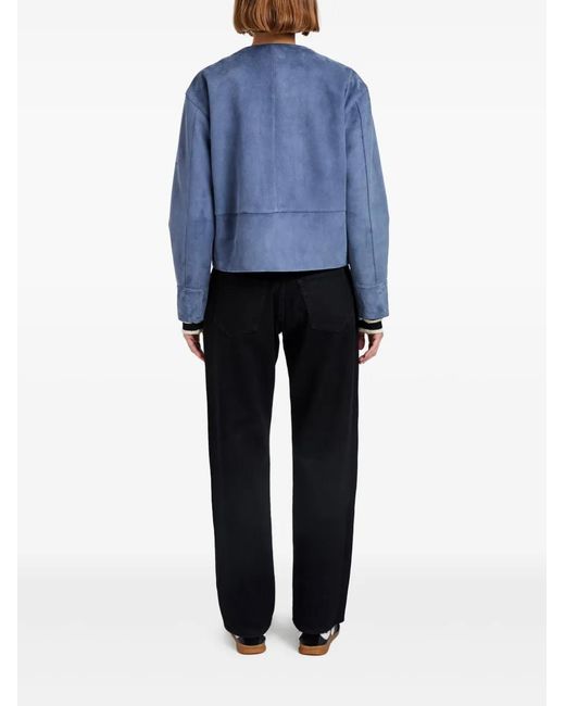 Proenza Schouler Blue Robin Suede Jacket