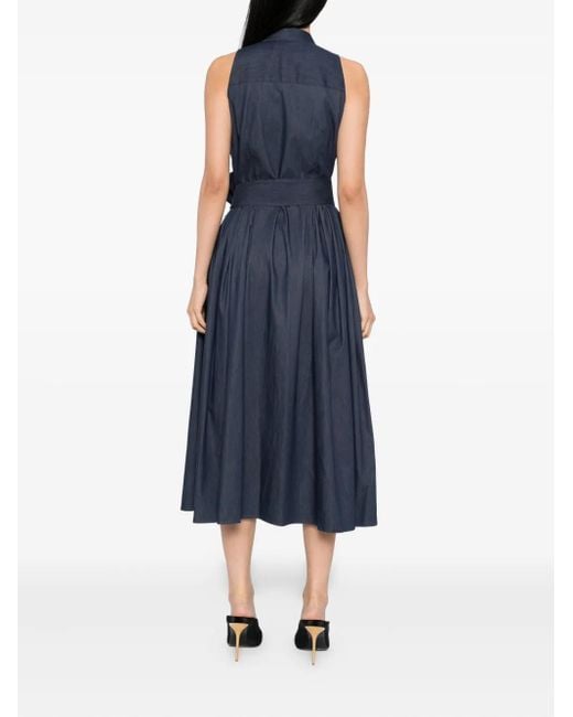 Carolina Herrera Blue Sleeveless Dress