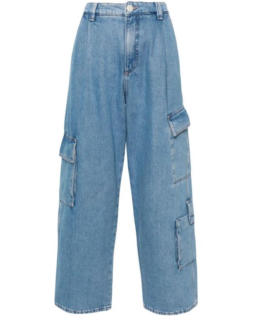 Bimba Y Lola Blue High-rise Straight-leg Jeans