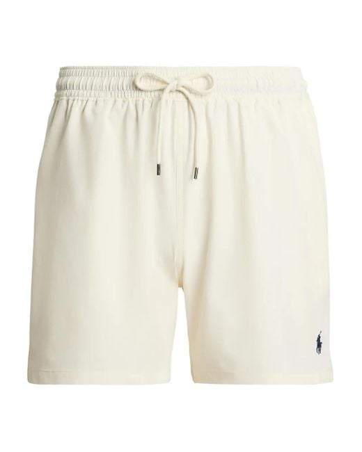 Polo Ralph Lauren Natural Traveler Drawstring-Waist Swim Shorts for men