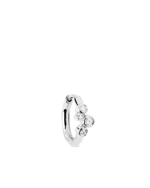 Maria Black White 14Kt Elena Diamond Huggie Earring