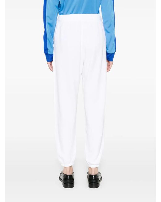 Polo Ralph Lauren White Polo Pony Motif Embroidered Logo Track Pants