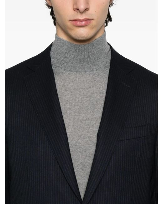 Canali Black Pinstripe Suit for men