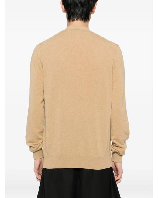 COMME DES GARÇONS PLAY Natural Heart-Appliqué Cardigan