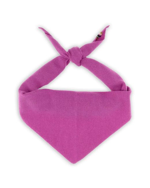 Extreme Cashmere Pink Fine-Knit Bandana Scarf