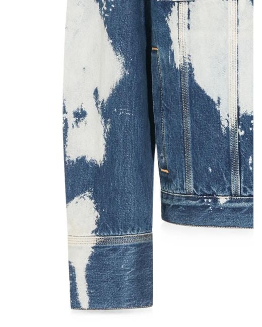 Vivienne Westwood Blue Bleach-Effect Denim Jacket for men