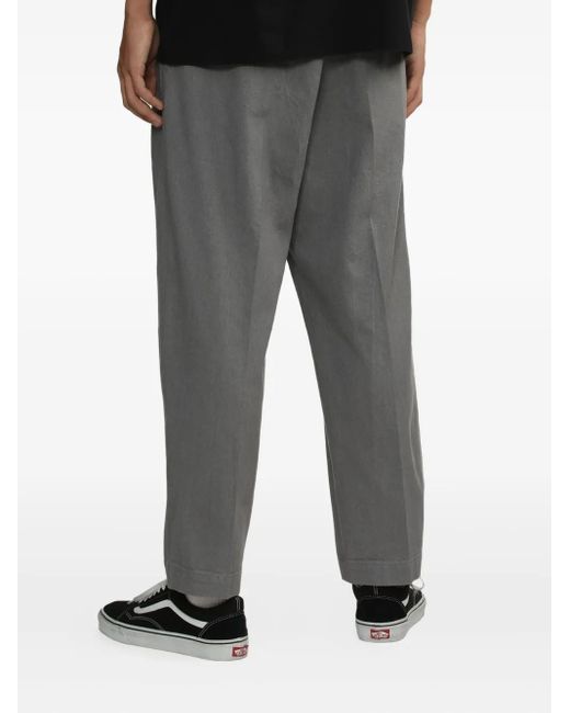 Neighborhood Gray Pleated-Pocket Cuffed Trousers for men