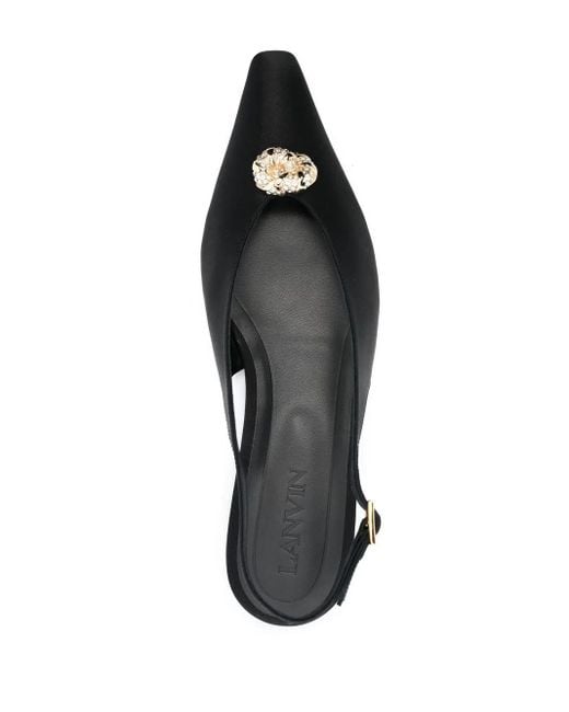 Lanvin Black Swing Slingback Pumps