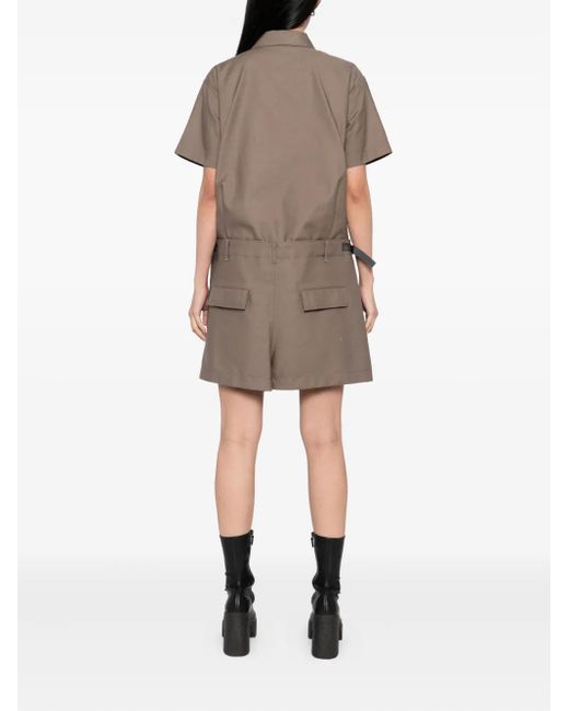 Sacai Brown X Wtaps Cotton Shirt Dress