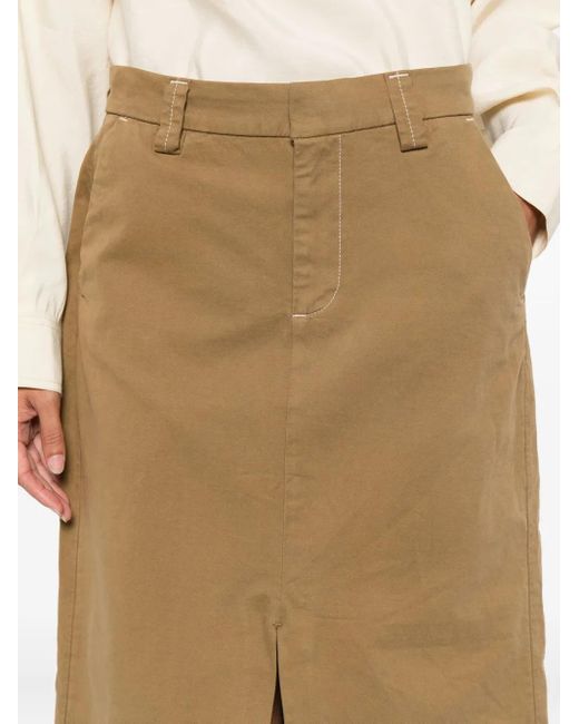 7 For All Mankind コントラストステッチ スカート Natural