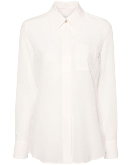 Lanvin White Hemd aus Seidenkrepp
