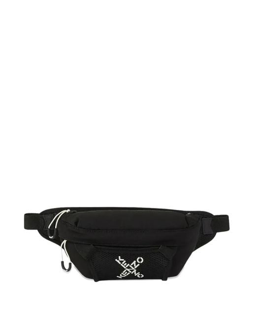 KENZO Black Logo-Print Belt Bag