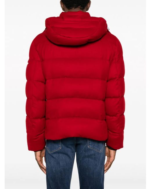 Moorer Red Brett Hooded Down Jacket for men