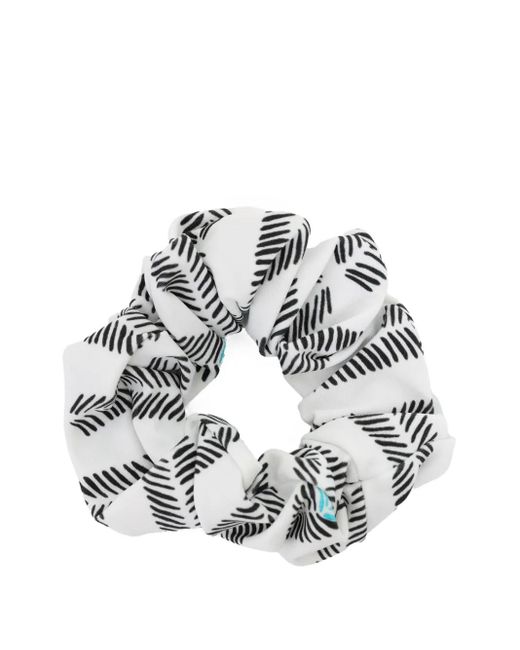 Lygia & Nanny White Patterned Scrunchie