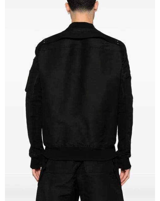 Rick Owens Black Classic Flight Jacket for men