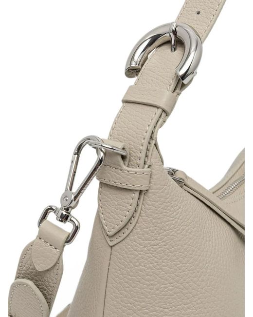 Coccinelle Natural Grained Leather Shoulder Bag