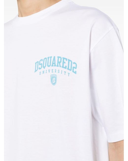 DSquared² Katoenen T-shirt Met Logoprint in het White voor heren