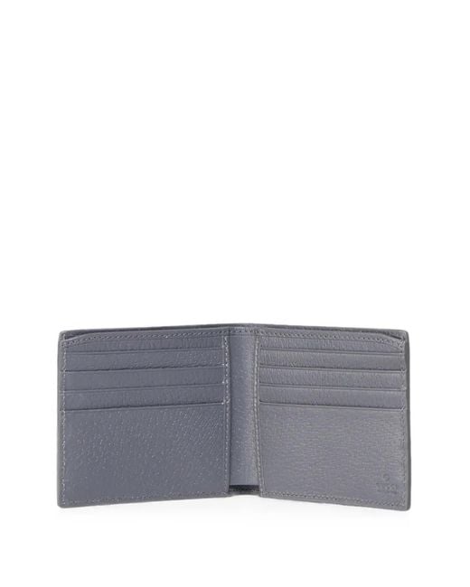 Gucci Blue Gg Supreme Logo-Plaque Wallet for men