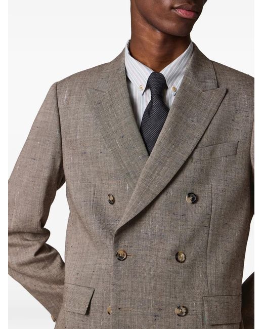 Paul Smith Gray Double-Breasted Blazer for men