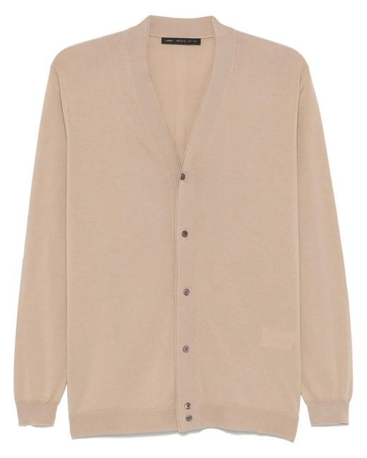 Low Brand Natural Merino Wool Cardigan for men