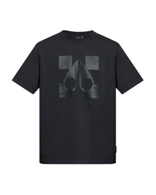 T-Shirt di Moose Knuckles in Black da Uomo