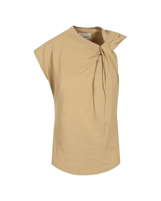 Isabel Marant Natural Twisted Sleeveless T-Shirt