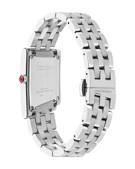 Ferragamo White Asymetrique Quartz 37Mm Watch