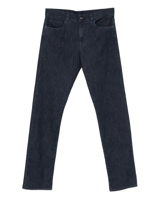 メンズ Canali コットンブレンド ジーンズ Blue