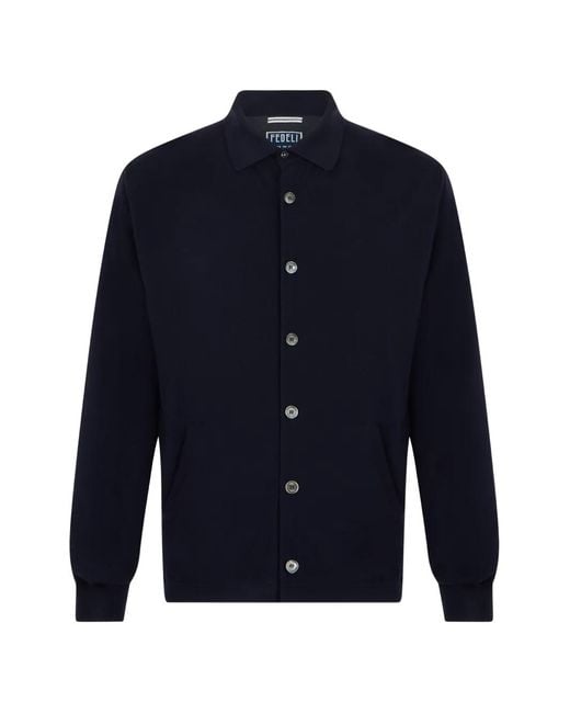 Jersey Con Botones Fedeli de hombre de color Blue